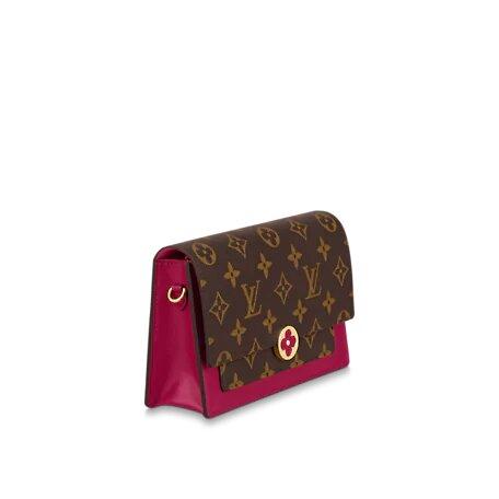 Louis Vuitton FLORE CHAIN WALLET Fuchsia