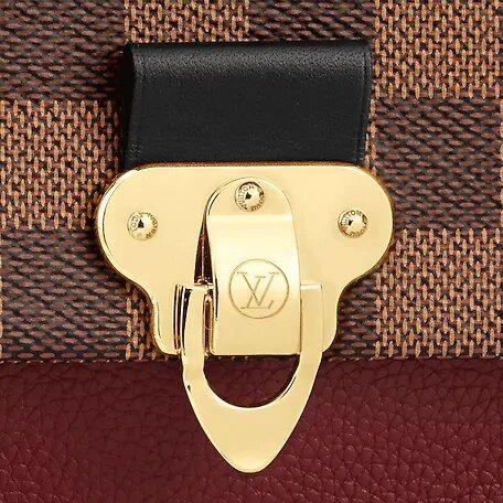 Louis Vuitton VAVIN CHAIN WALLET Bordeaux Red / Black