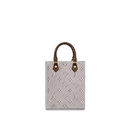 Louis Vuitton PETIT SAC PLAT Bag Rose Ballerine Grey