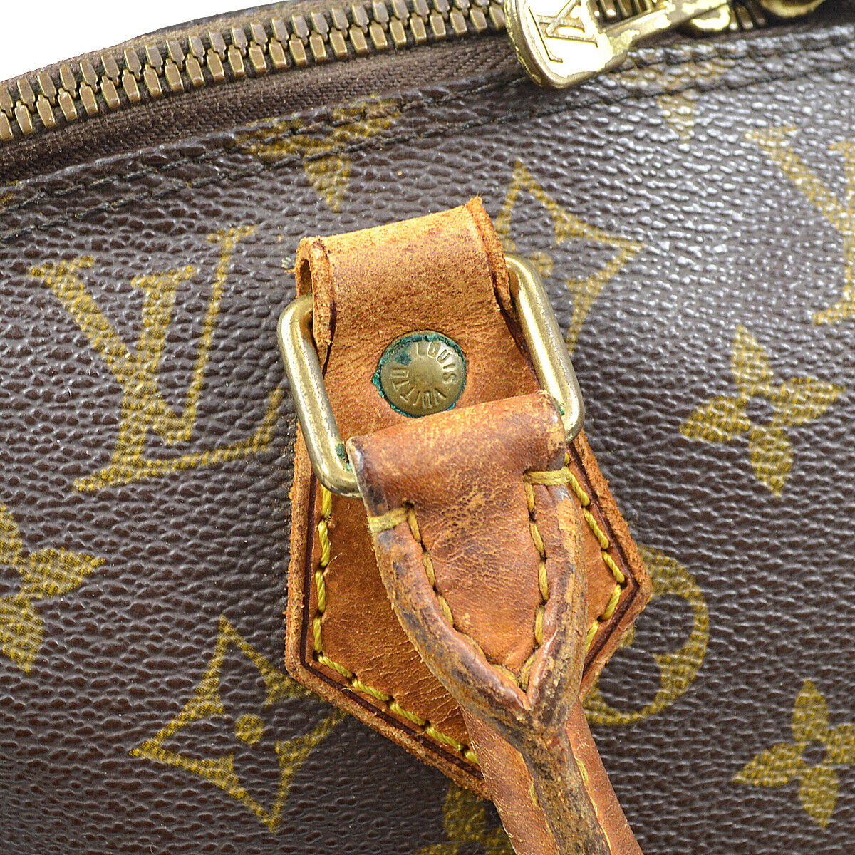 Louis Vuitton Alma Hand Bag Brown
