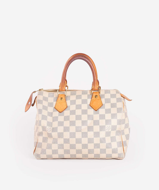 LOUIS VUITTON Damier Azur Speedy 25 Hand Bag SP2047 - Cap N Wrap