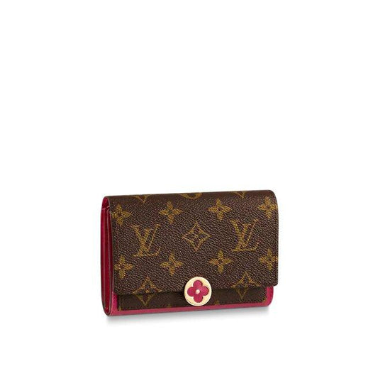 Louis Vuitton FLORE COMPACT WALLET FUSHIA