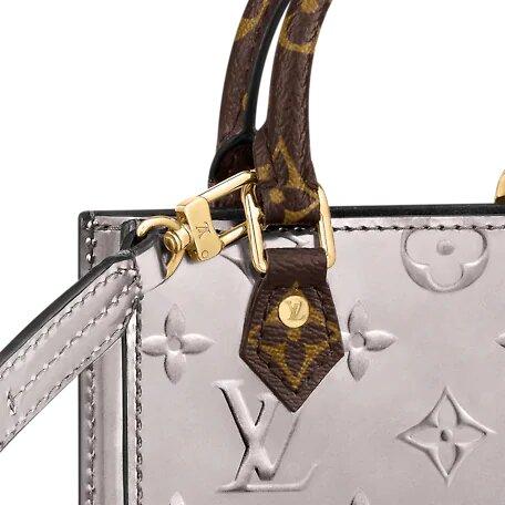 Louis Vuitton PETIT SAC PLAT Bag Rose Ballerine Grey