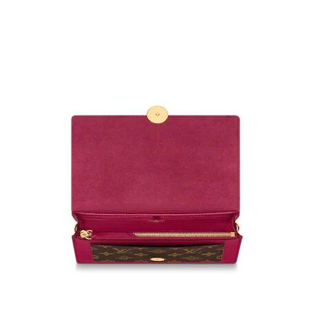 Louis Vuitton FLORE CHAIN WALLET Fuchsia